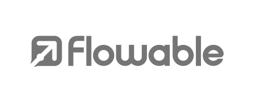 Flowable monochrome logo