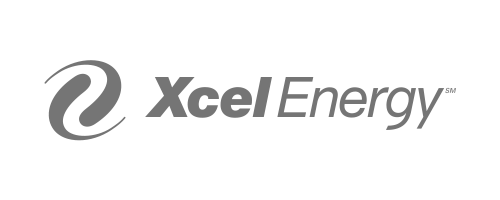 Xcel Energy logo, monochrome