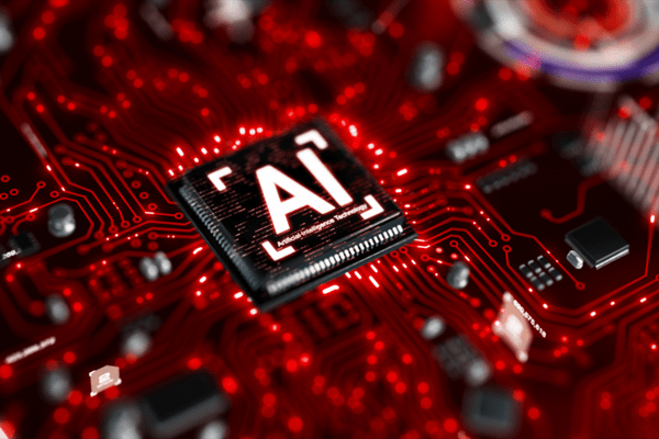 Red AI computer chip
