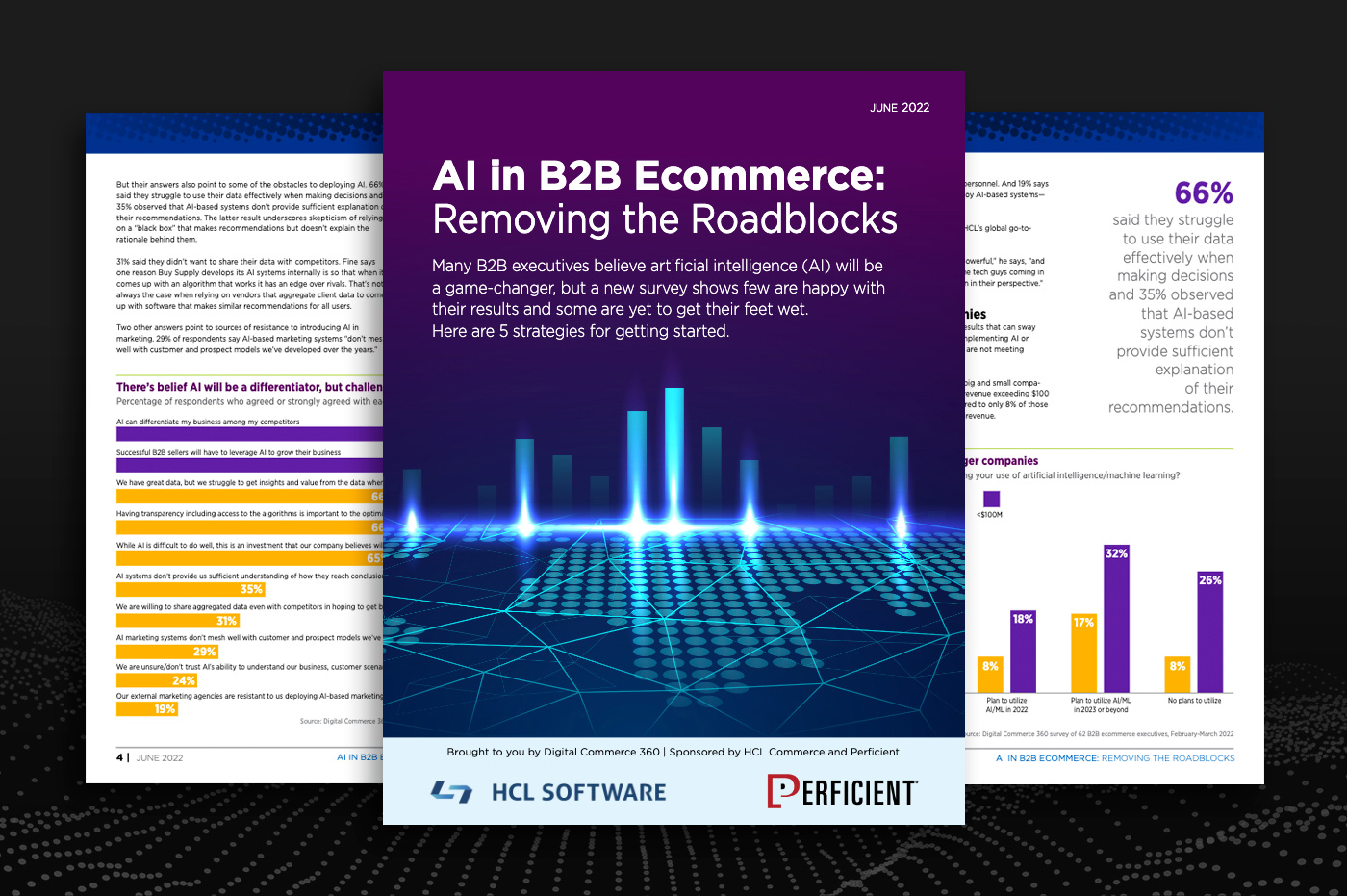AI in B2B Ecommerce: Removing the Roadblocks guide cover