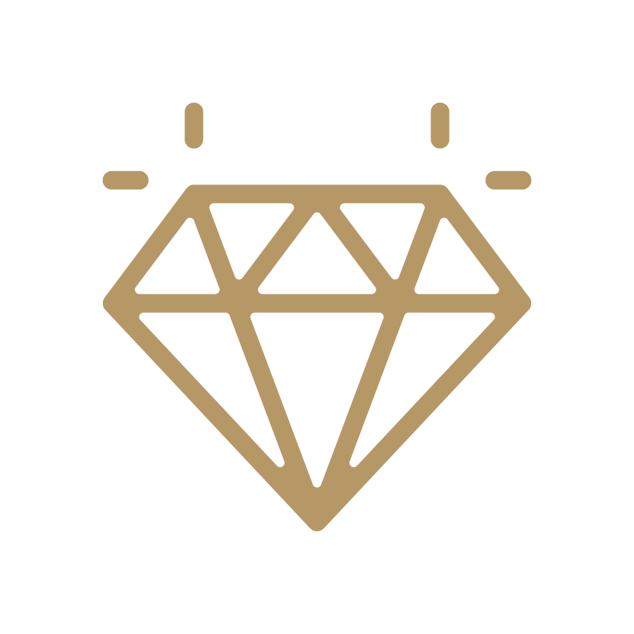 Diamond jewel, gold icon