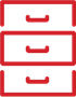 Red filing cabinet icon.