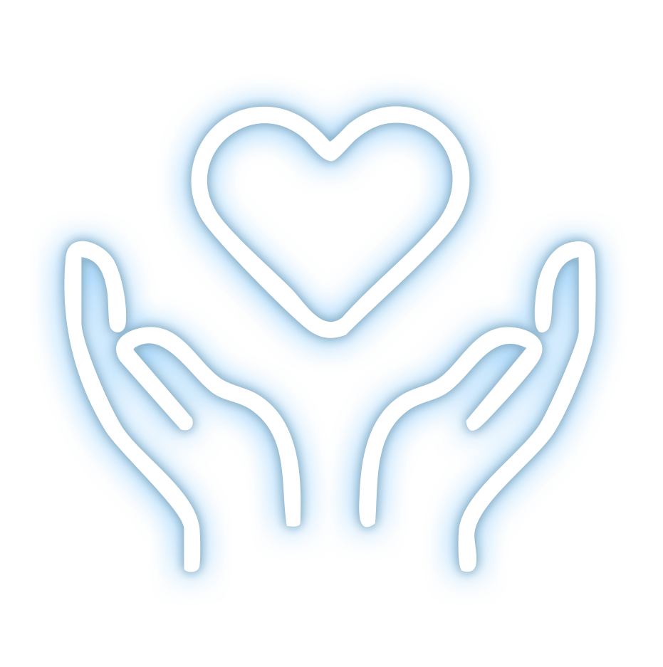 Icon of 2 hands holding a heart.