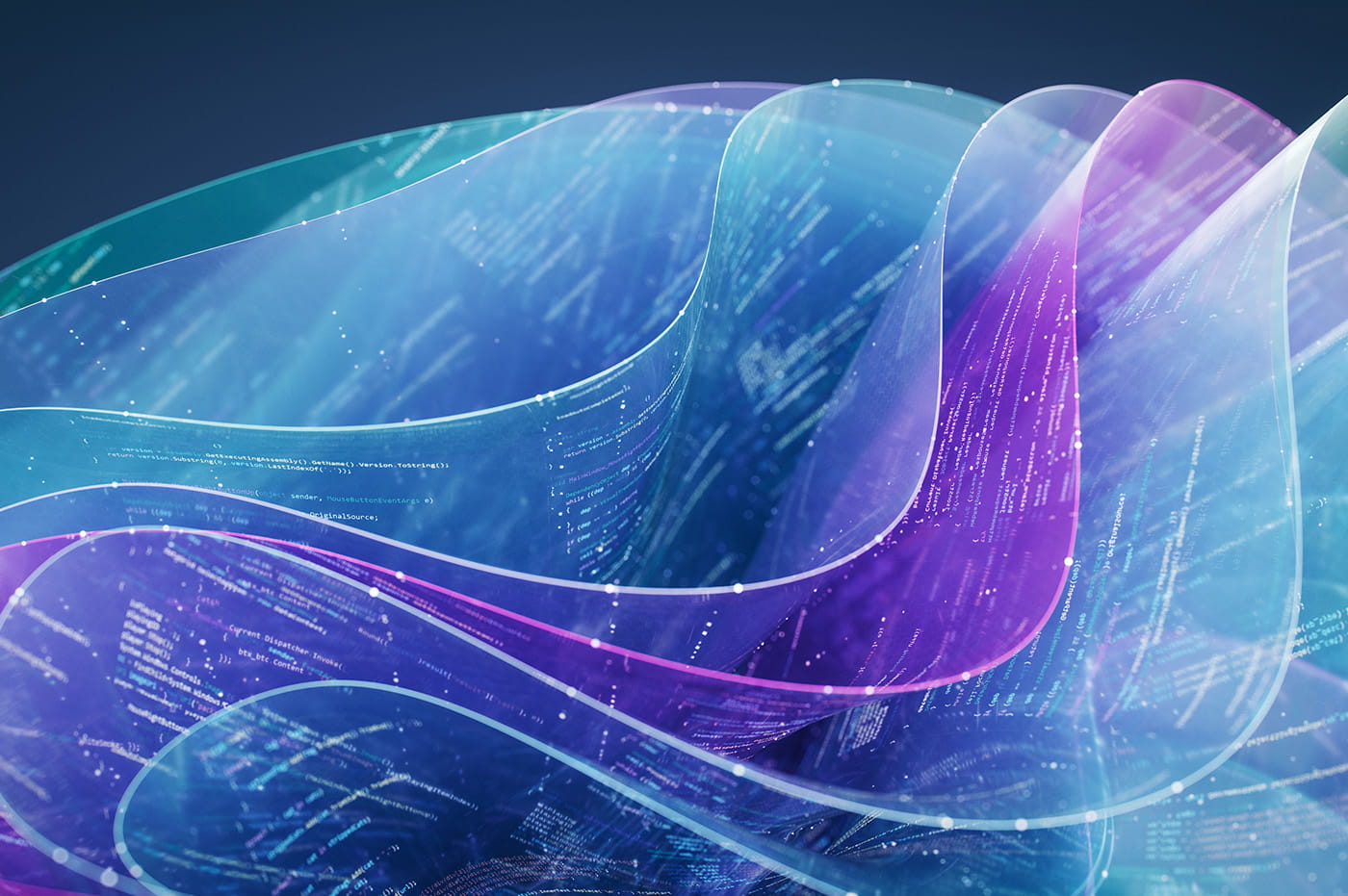 Blue and purple stacked waves