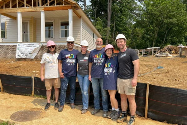 Perficient colleagues in Atlanta volunteering with Habitat for Humanity.