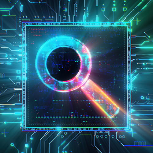 A Magnifying Glass computer chip