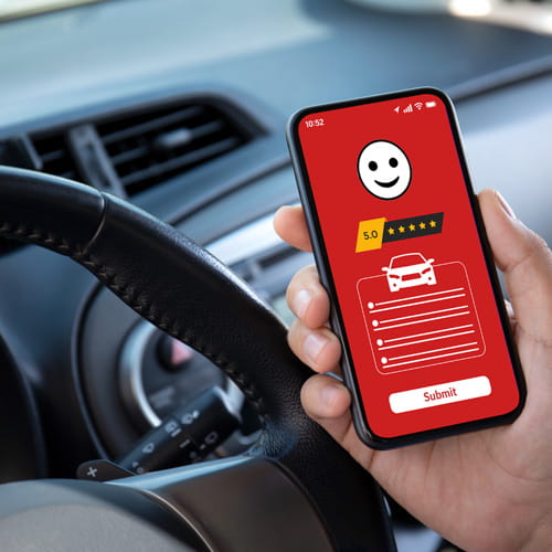 Rating customer experience as a vehicle owner.