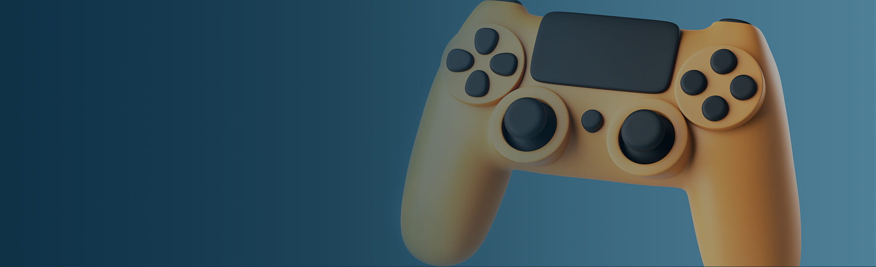 A yellow video game controller.