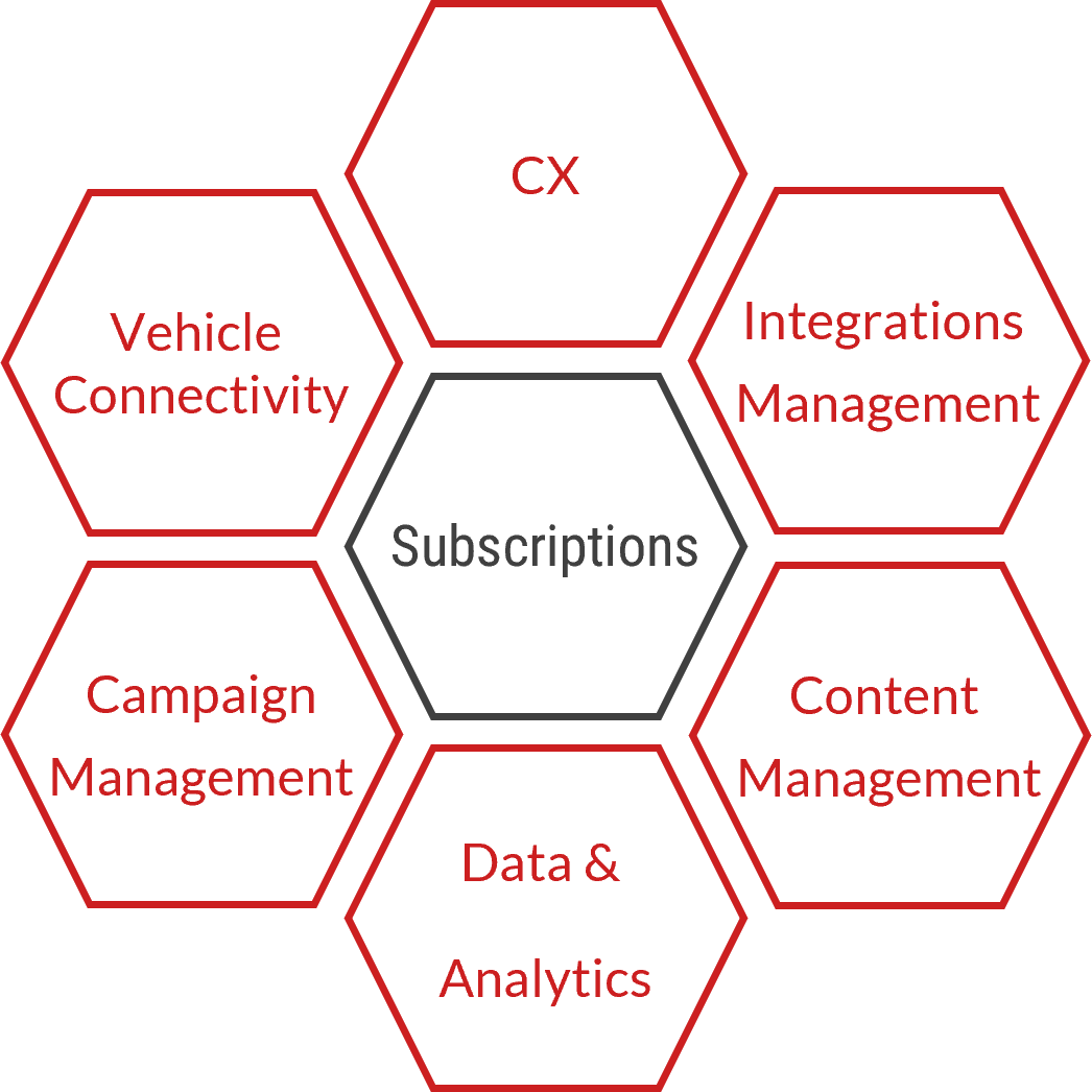 Automotive subscription services diagram