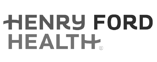 Henry Ford Health logo- monochrome light.