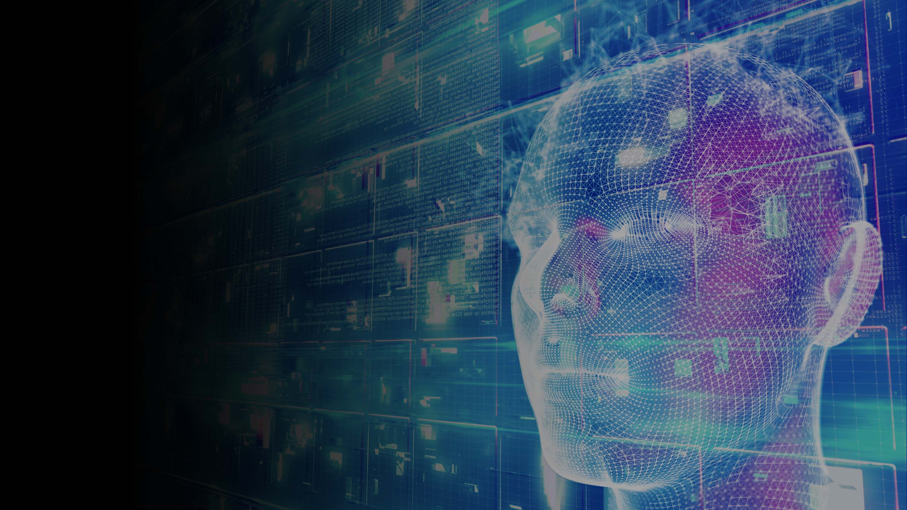 Artificial Intelligence, ML, digital twins conceptual image.