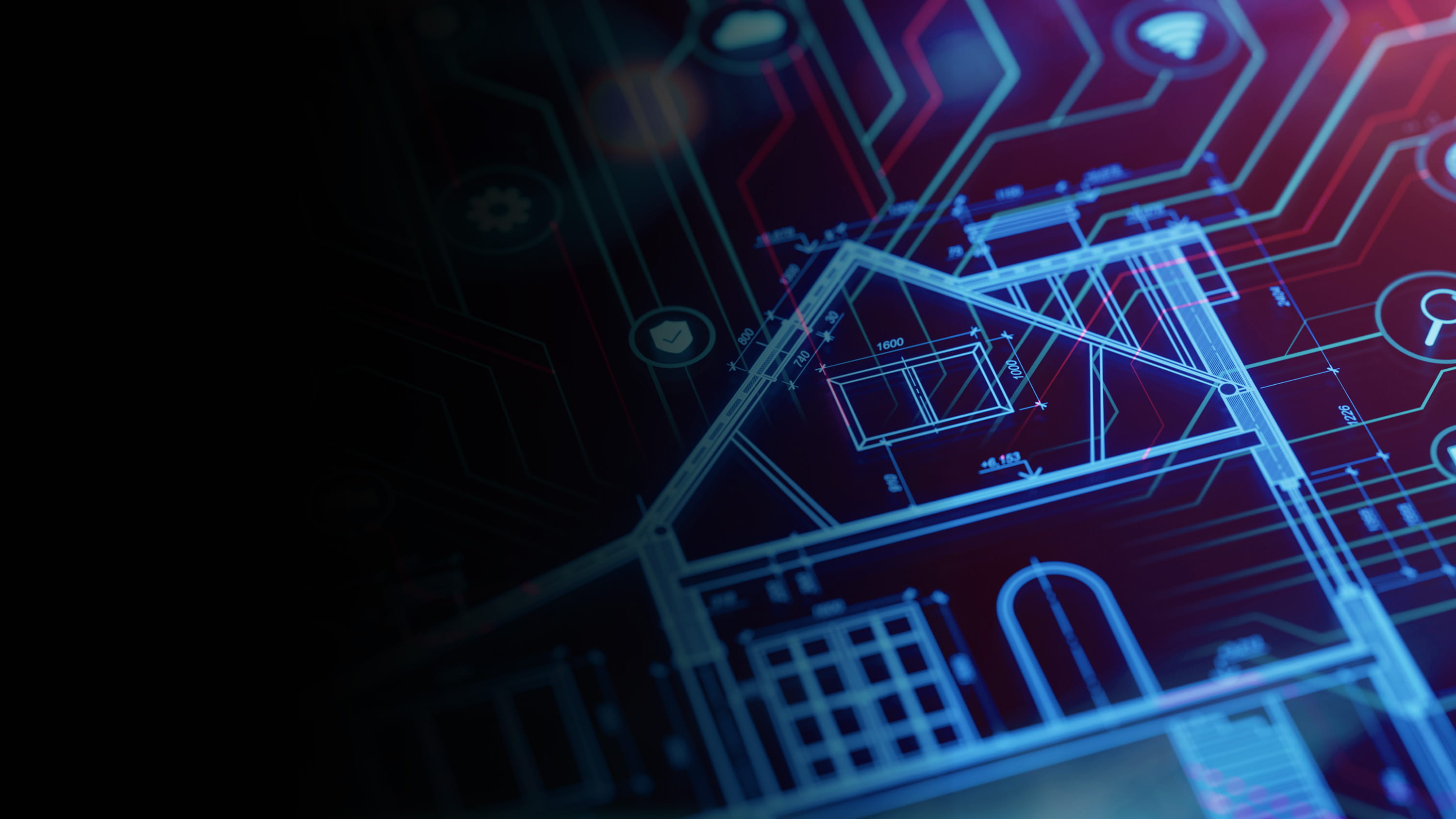 Digital concept image of a house.