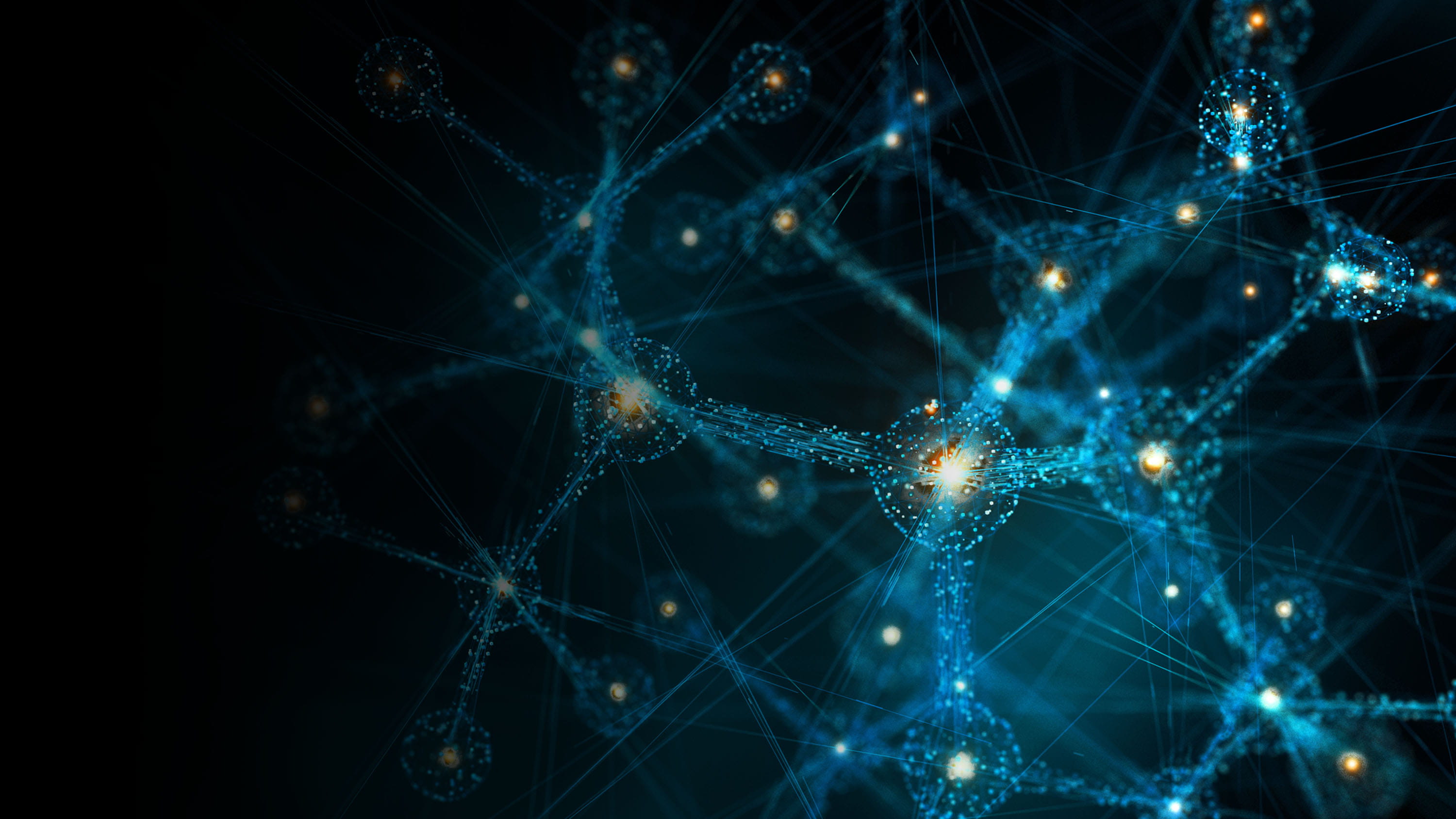 Abstract blue data web.