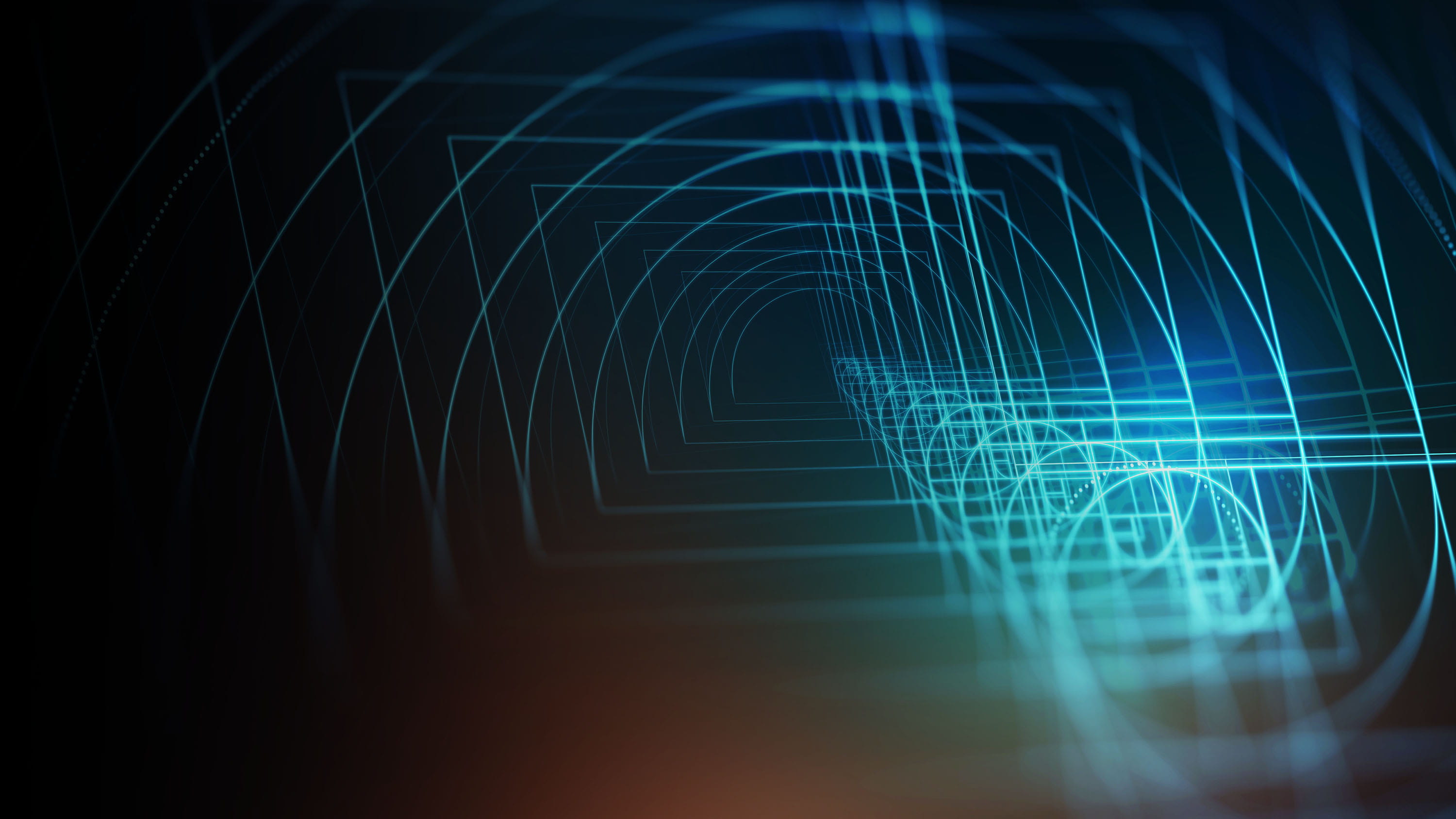 Abstracted Fibonacci spiral.