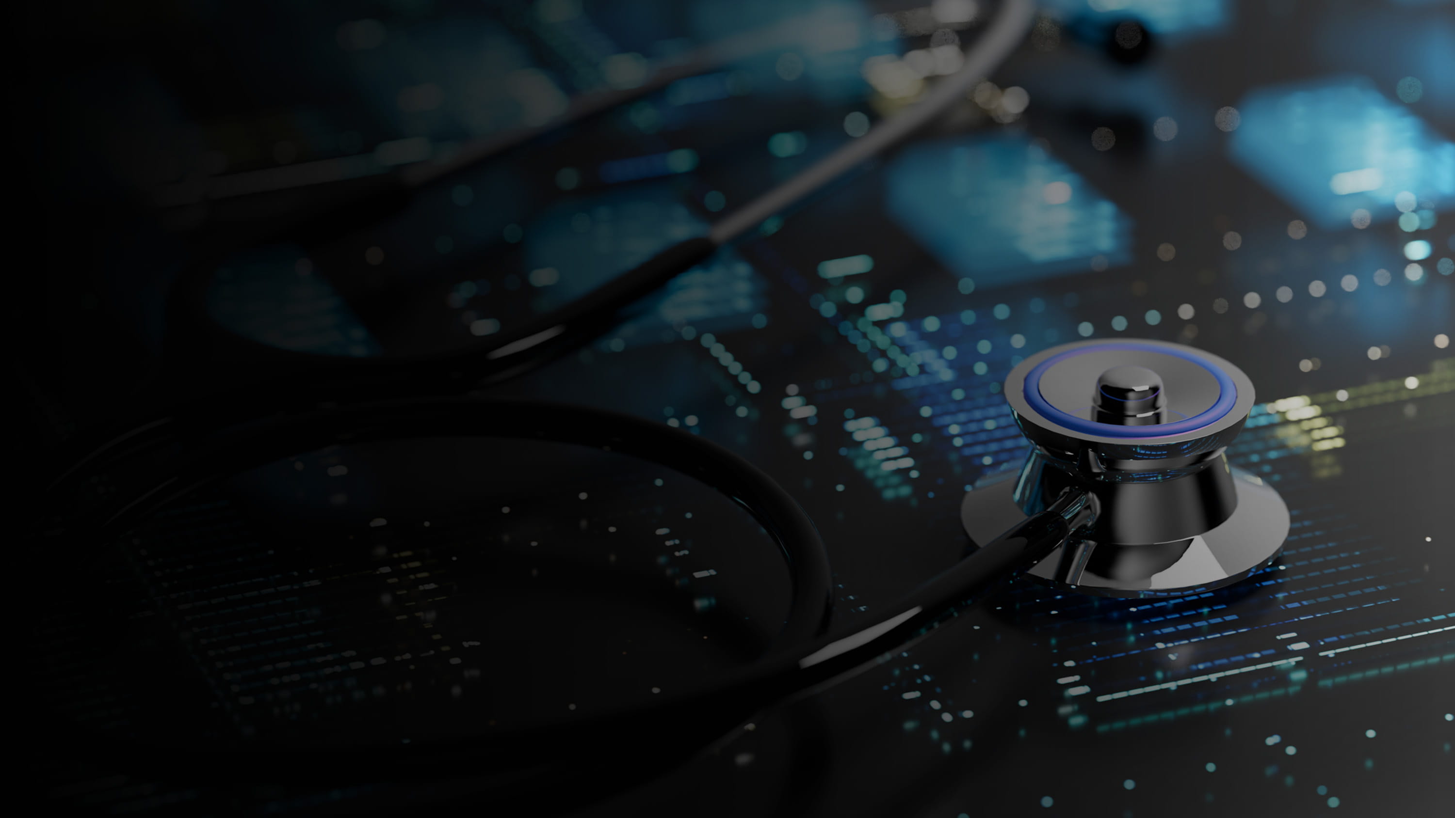 Stethoscope on a circuit board.