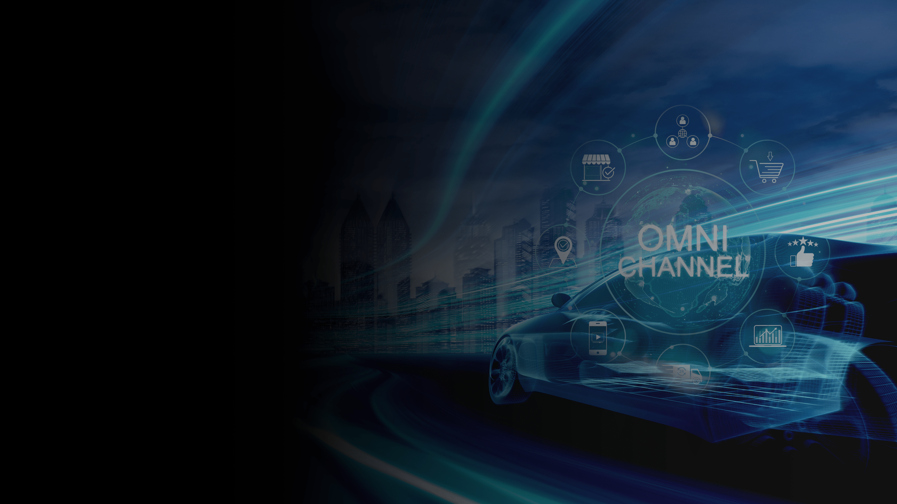 Omnichannel car conceptual image.