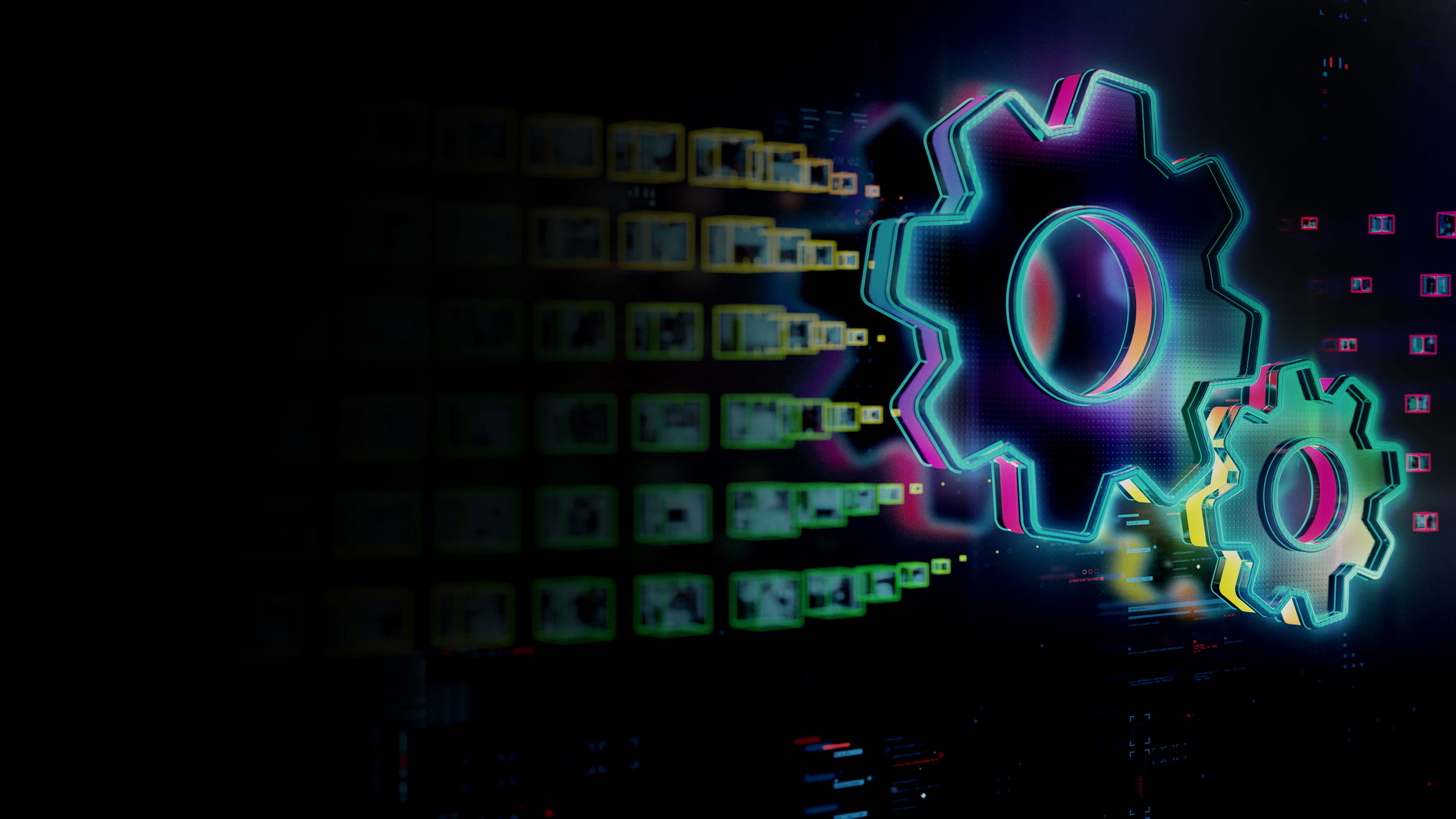 Tech image with gears