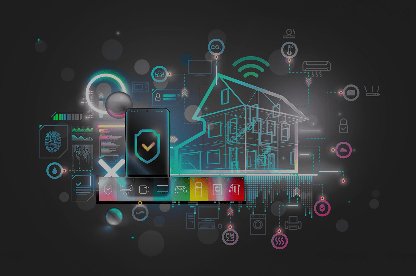 black geometric background