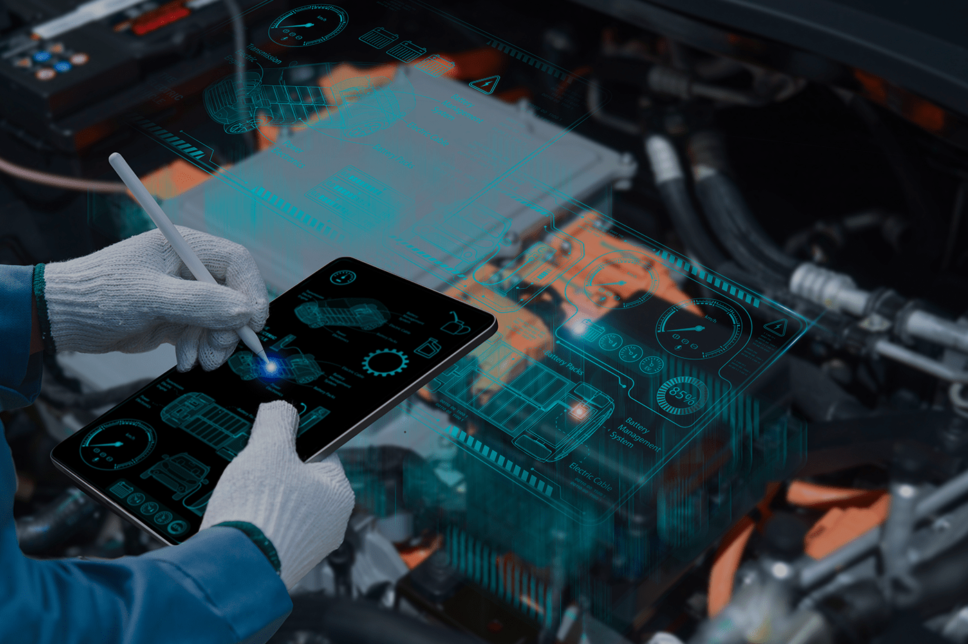 A person on a tablet