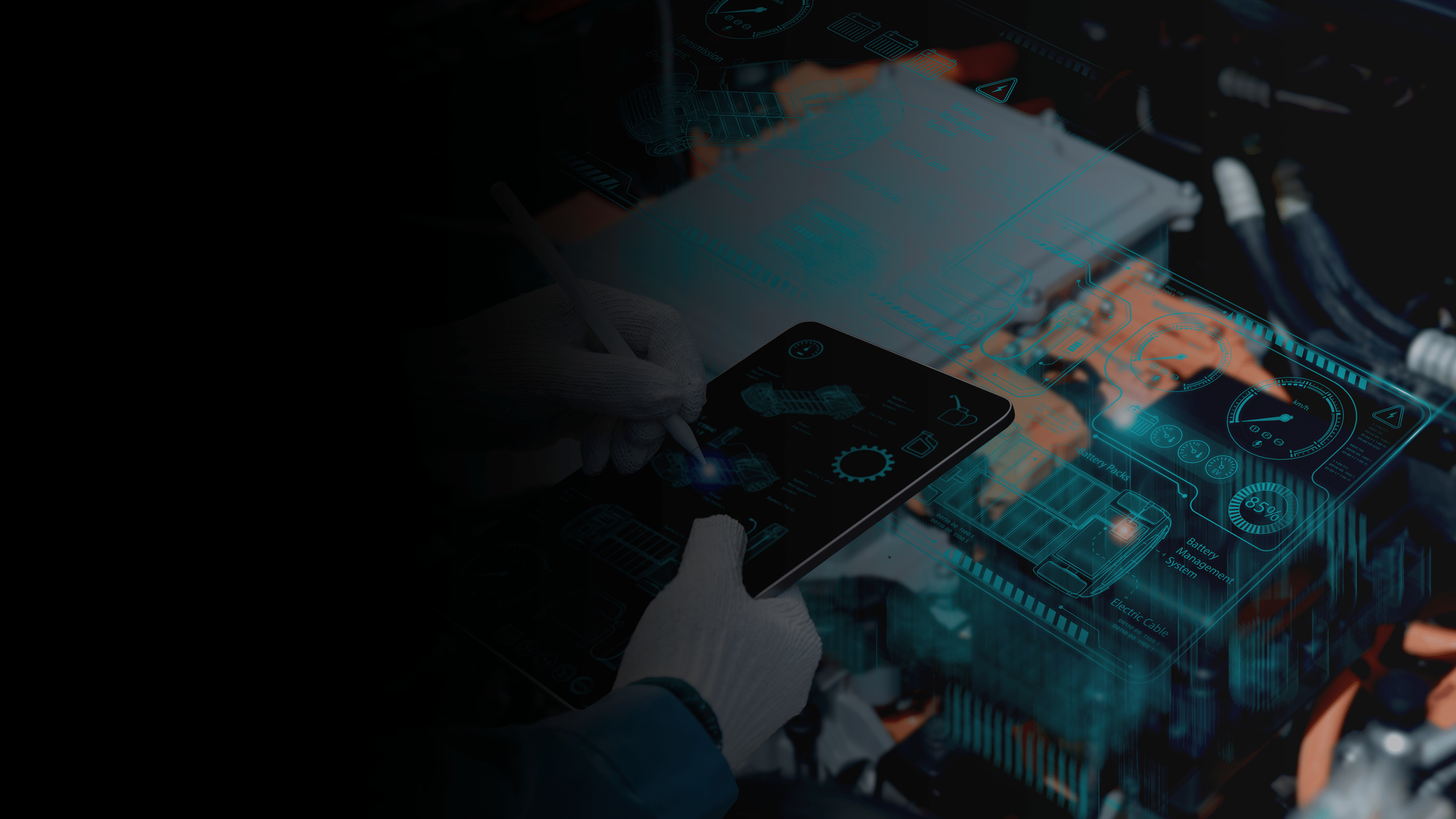 A person on a tablet 