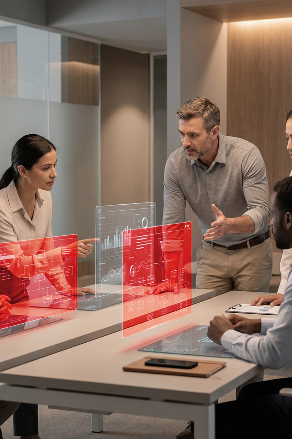 A team collaborating.