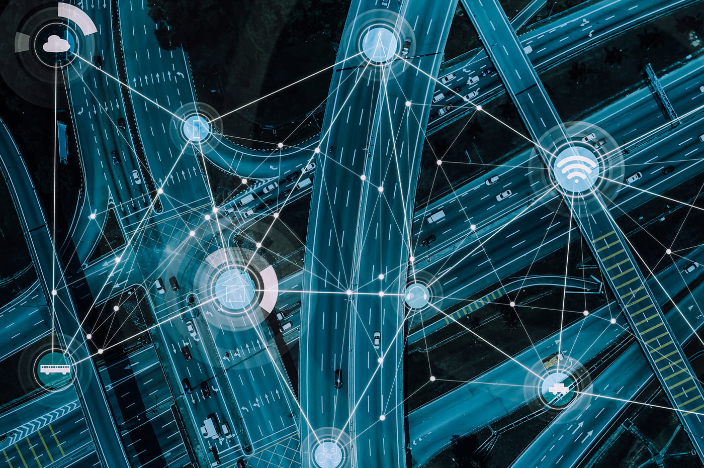 Multiple city streets