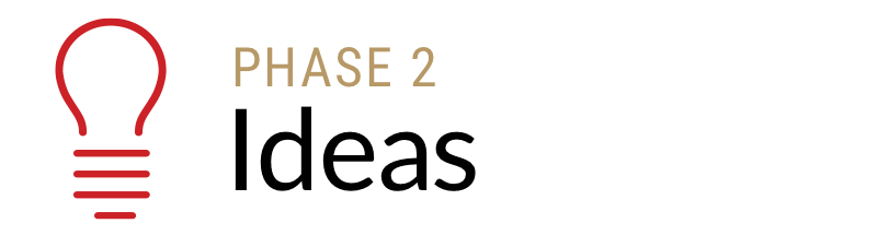 Phase 2 Ideas with lightbulb icon header image.