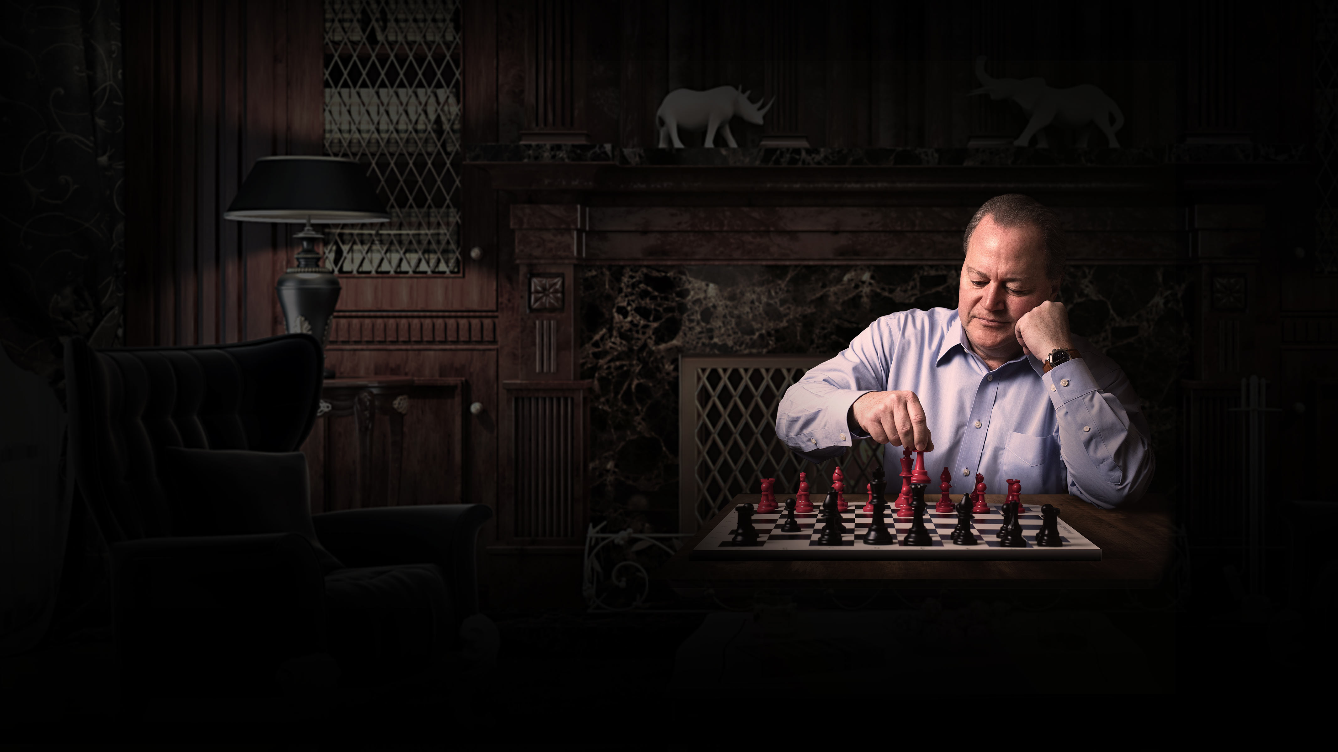 Jeff Davis, CEO, playing chess