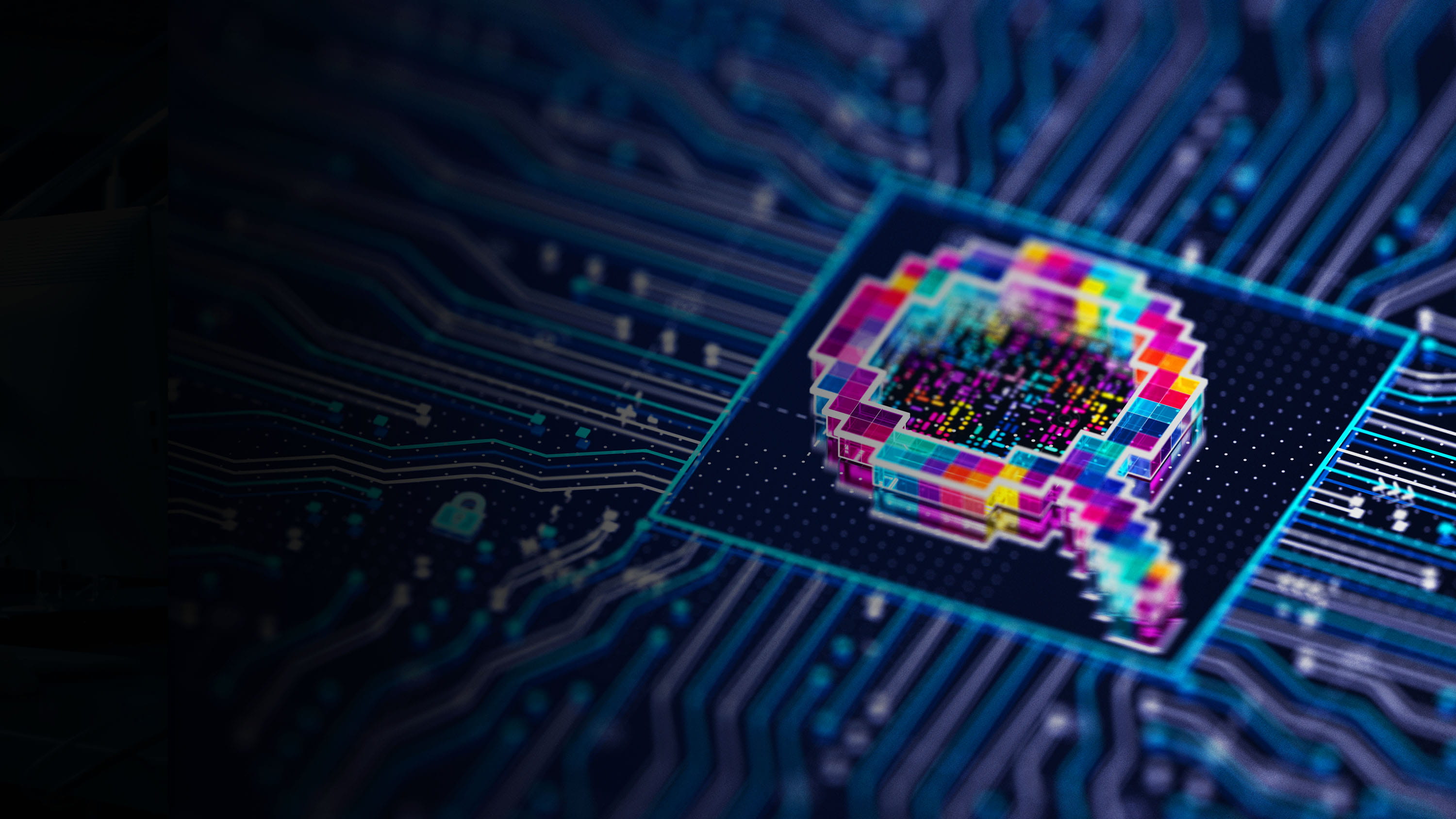 Magnifying glass tech art