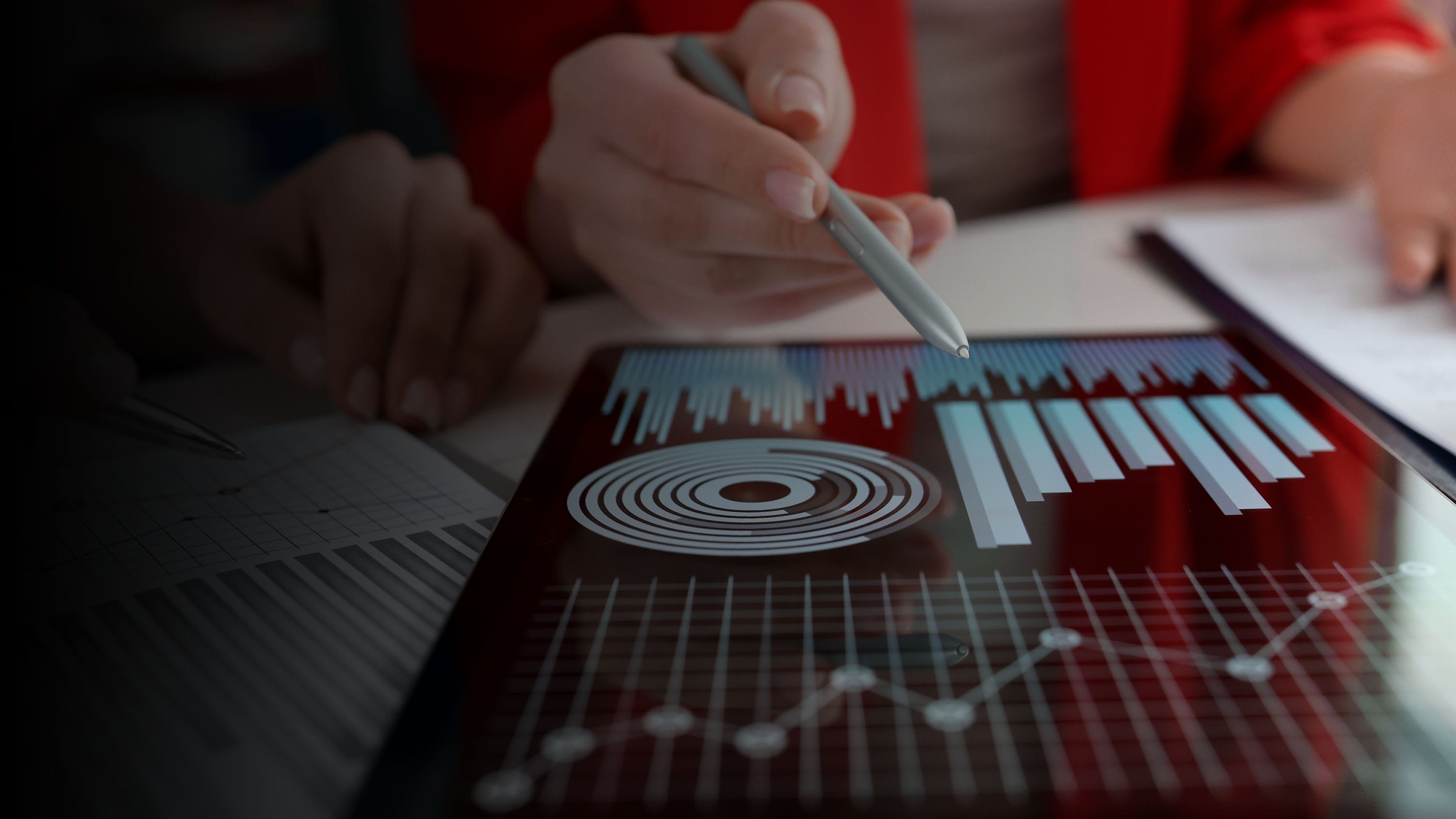 Analyzing data on a tablet