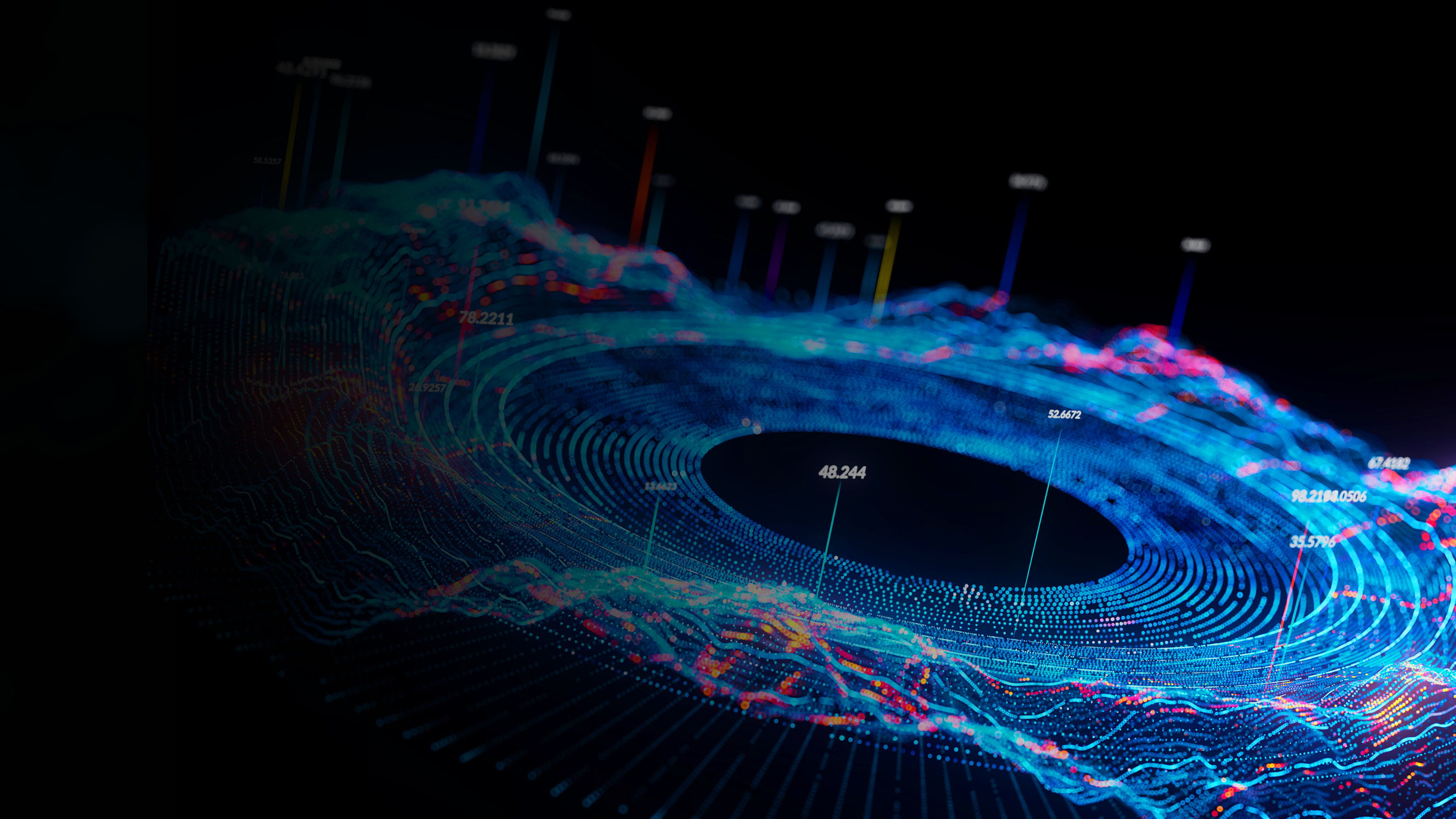 Data wave tech art