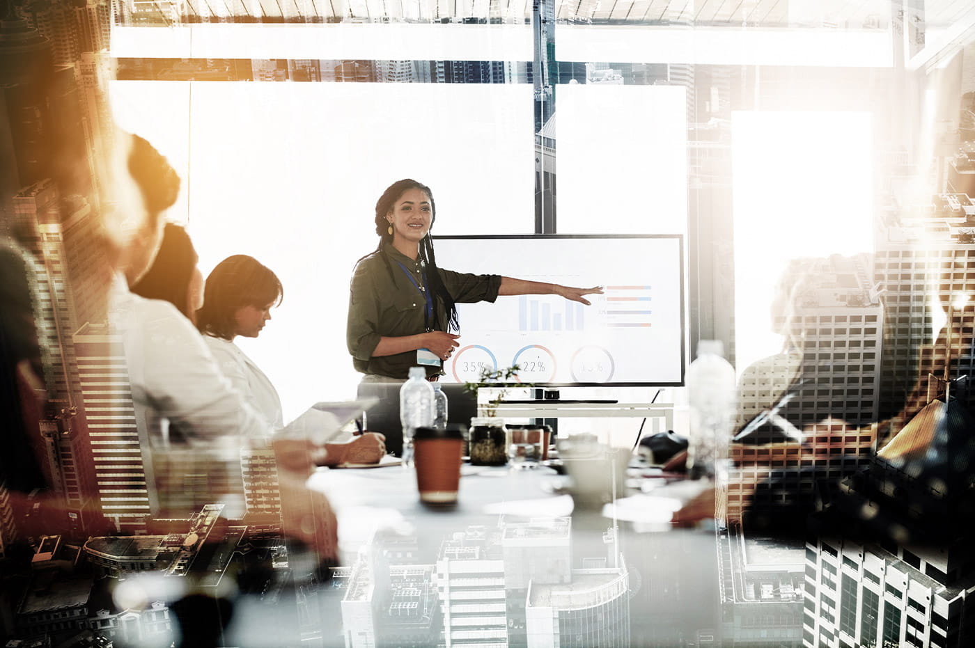 Person Leading a meeting