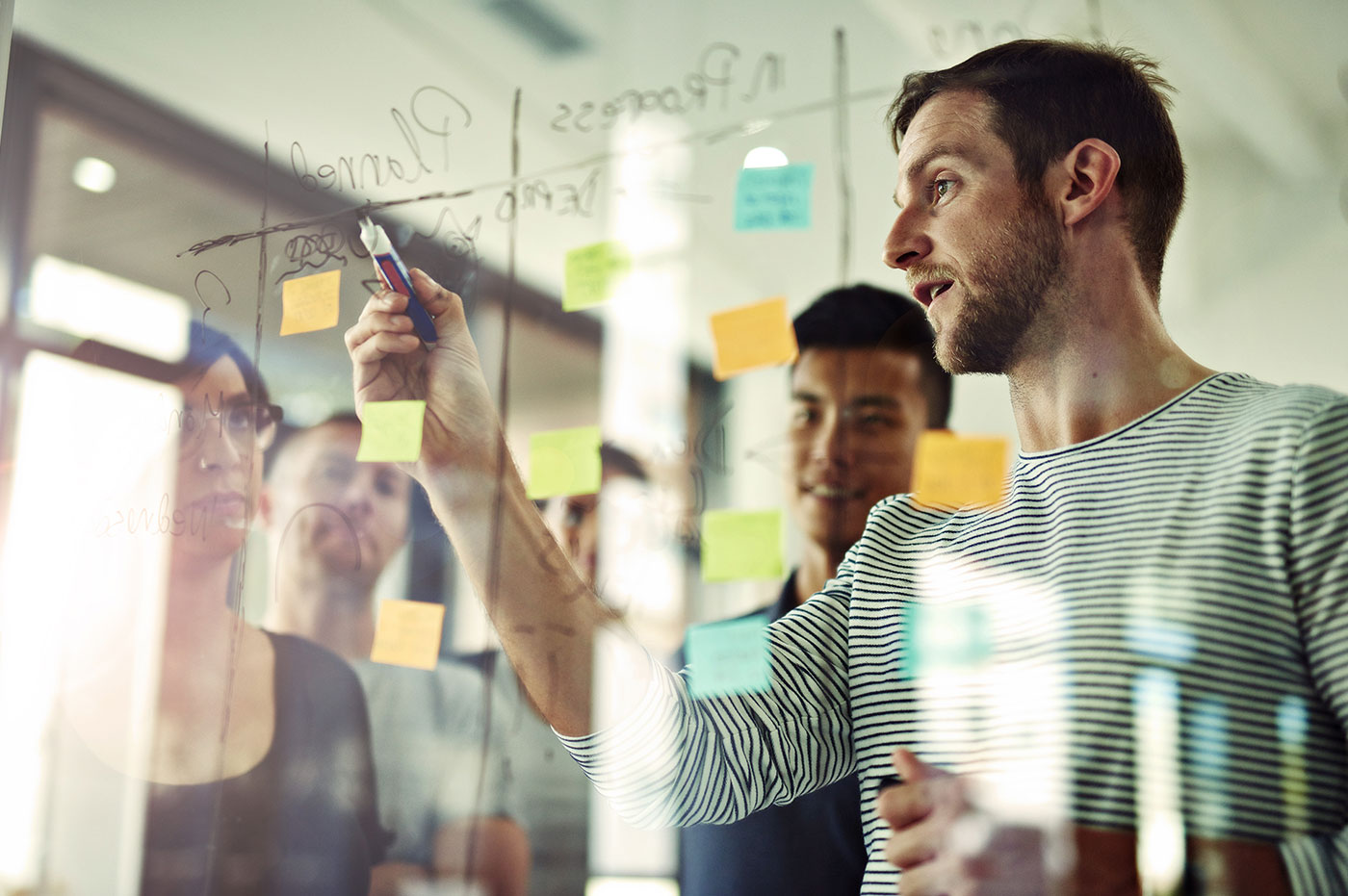 A team in a planning meeting.