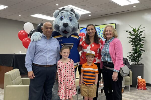 Elliott and family with Louie, Make-a-Wish 2023