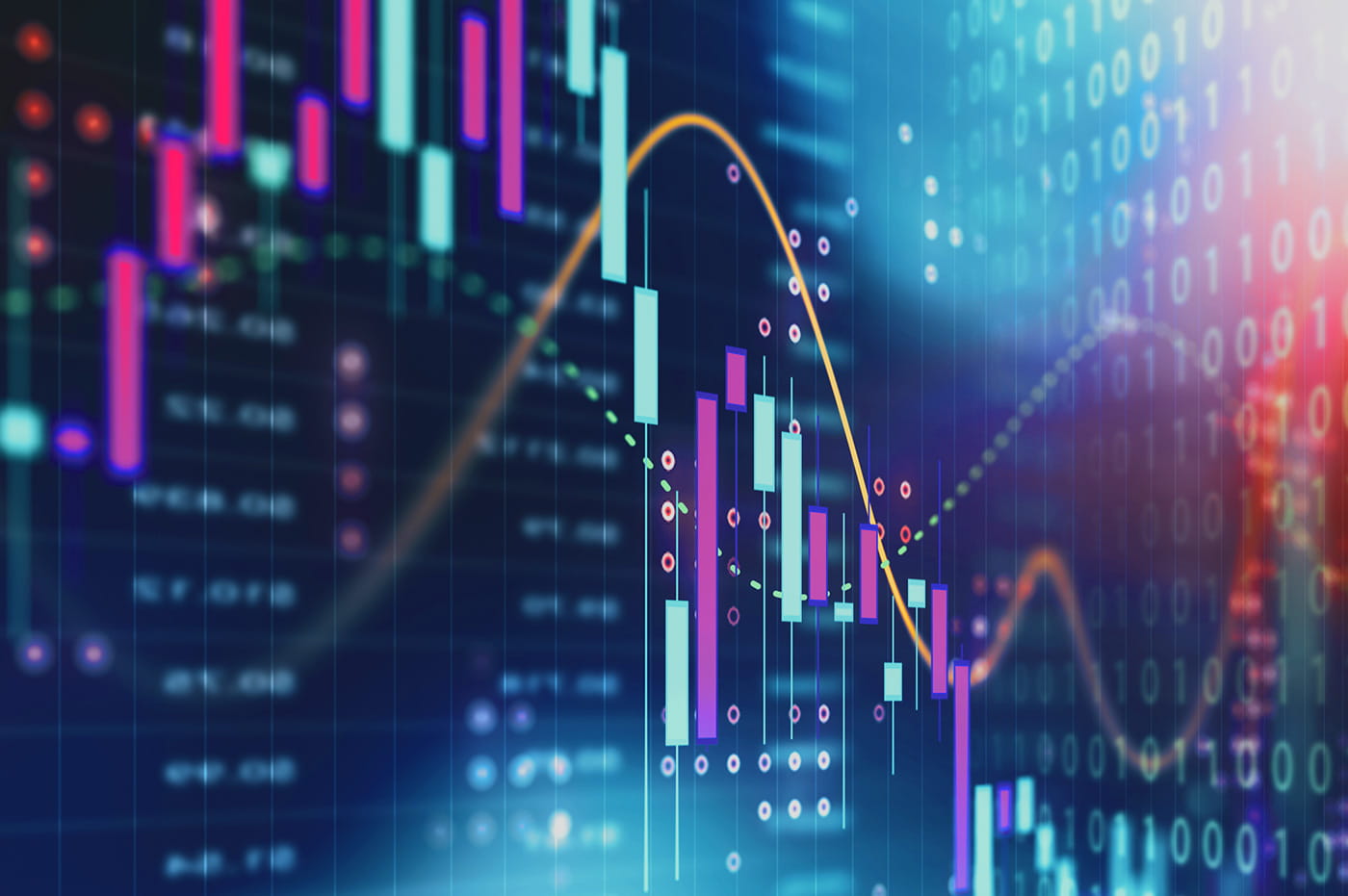 Data points and graphs.