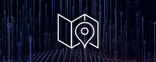 Roadmap icon on abstract background.