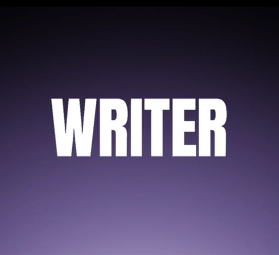 Writer logo card