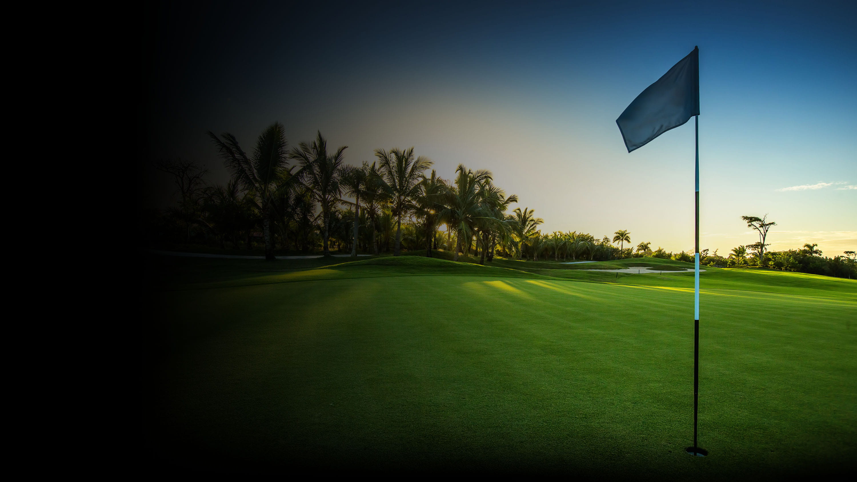 golf flag at hole on golf course