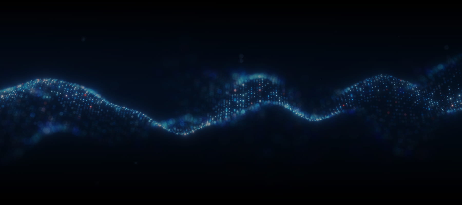 Blue wave made of data dots.