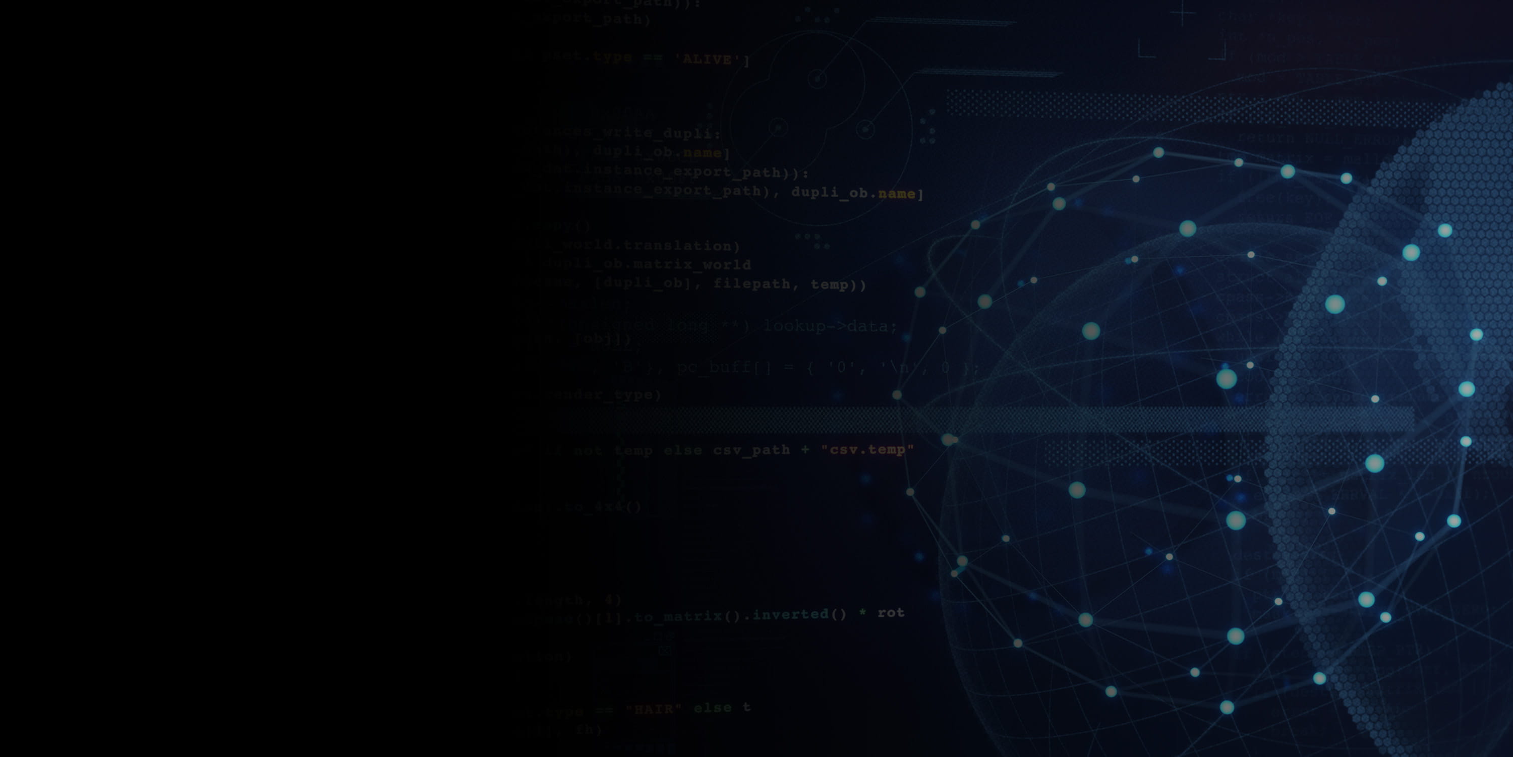 Globe made of glowing dots