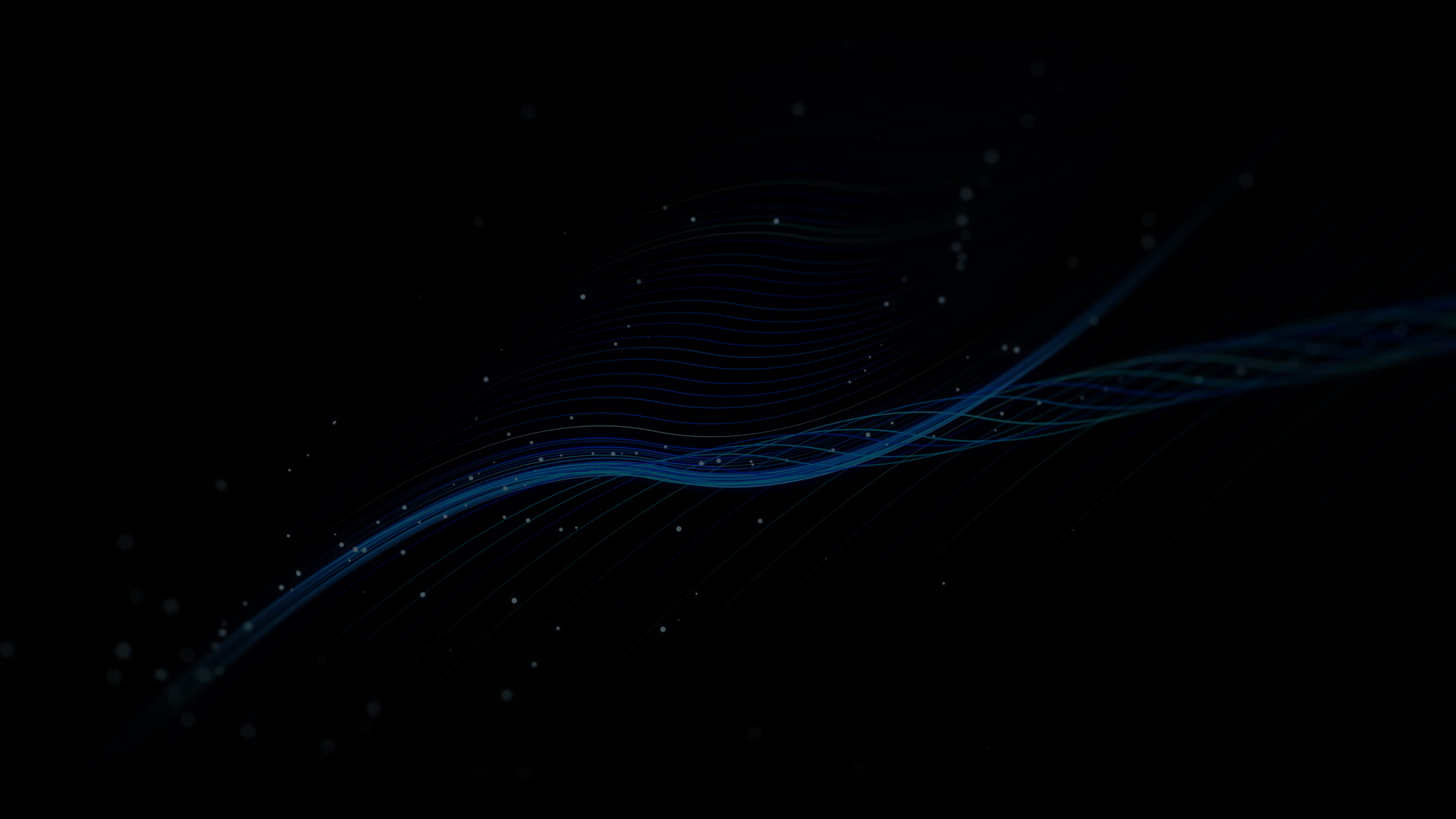 Blue waving data strands