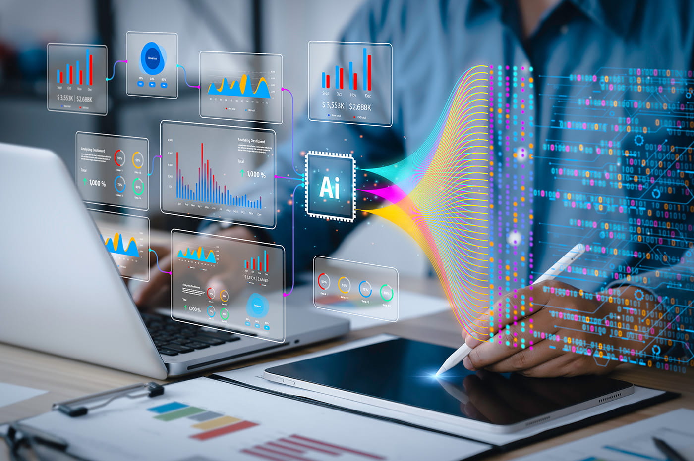 AI data and analytics dashboards.