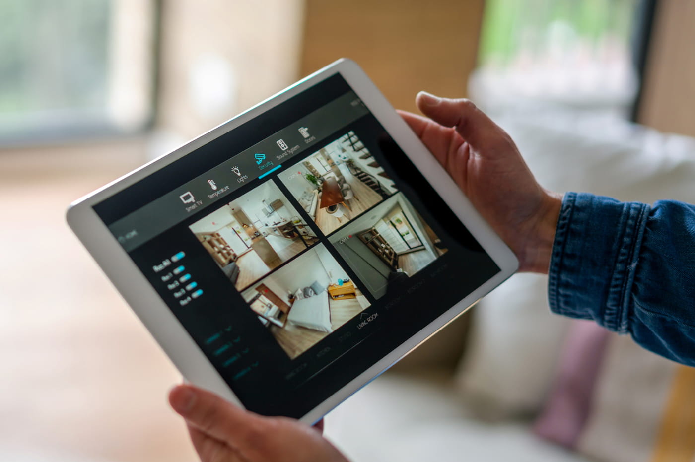 Person looking at an ipad