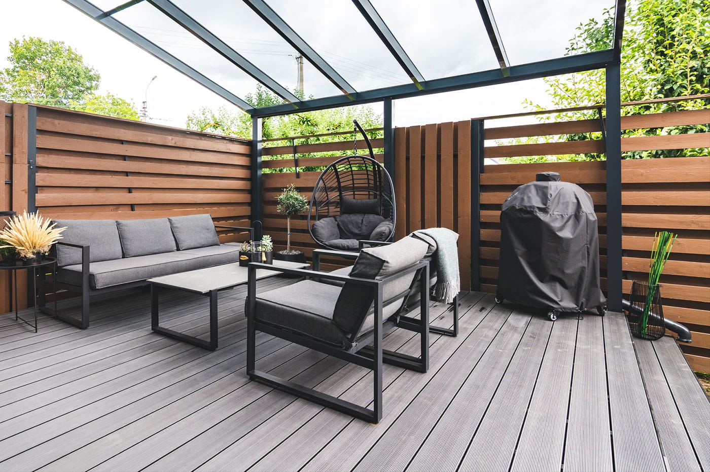 Image of a deck with furniture.